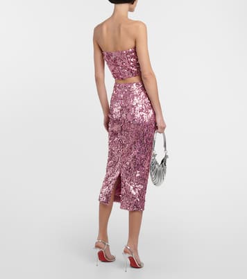 Bleistiftrock mit Pailletten | Rotate