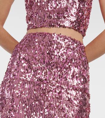 Bleistiftrock mit Pailletten | Rotate