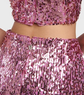 Bleistiftrock mit Pailletten | Rotate