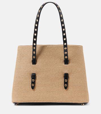 Mina 25 Medium paper straw tote bag | Alaïa