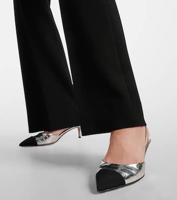 Slingback-Pumps Milanese aus Metallic-Leder | Aquazzura