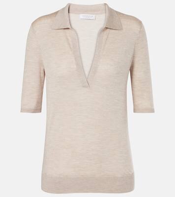 Frank cashmere and silk polo sweater | Gabriela Hearst