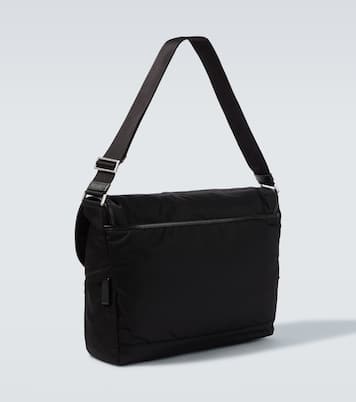Bolso cruzado de Re-Nylon con piel | Prada