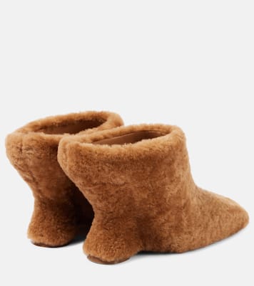 Wedges aus Shearling | Dries Van Noten