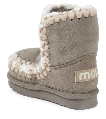 Shearling-lined suede ankle boots | Mou Kids