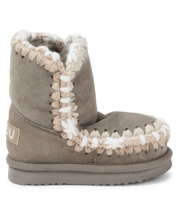 Shearling-lined suede ankle boots | Mou Kids