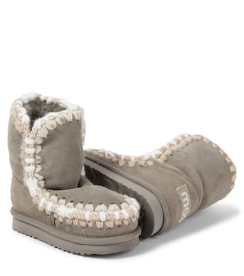 Shearling-lined suede ankle boots | Mou Kids