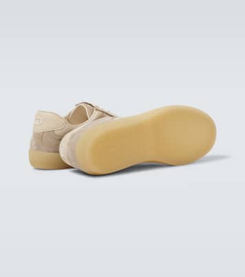 Interlocking G suede-trimmed sneakers | Gucci