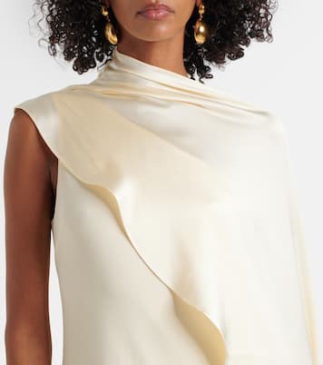 Berenson caped crêpe cady gown | Taller Marmo