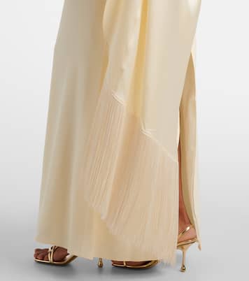 Berenson caped crêpe cady gown | Taller Marmo