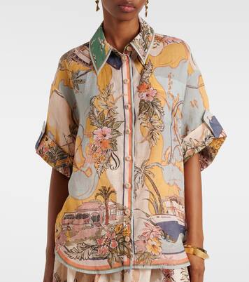 Chemise Tallow en ramie à fleurs | Zimmermann