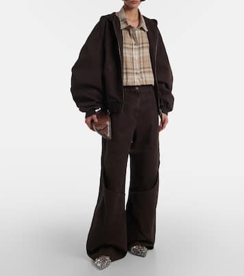 Grid leather ballet flats | The Attico