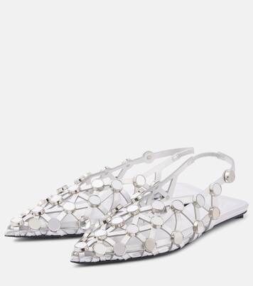 Grid leather ballet flats | The Attico