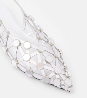 Grid leather ballet flats | The Attico