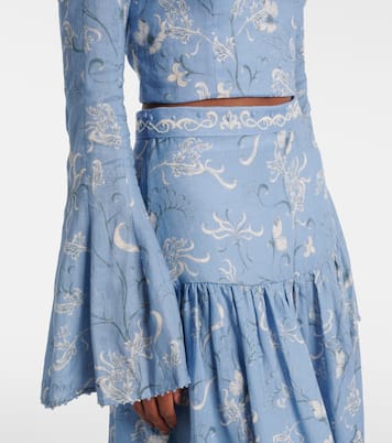 Cropped-Top Limoncillo Lymanopoda aus Leinen | Agua by Agua Bendita