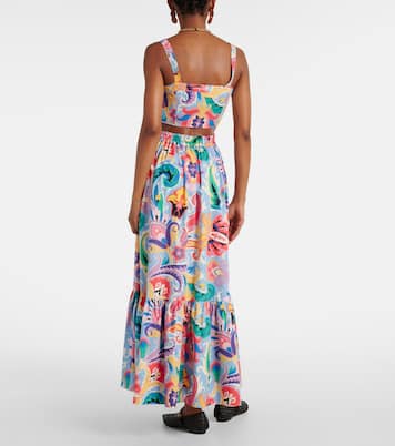 Printed cotton crop top | Etro