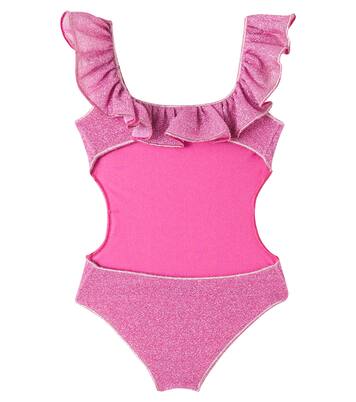 Lumière ruffled lamé bikini | Oséree Kids