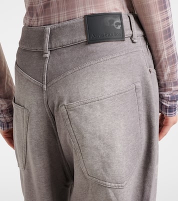 Weite Mid-Rise-Hose aus Baumwoll-Fleece | Acne Studios