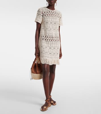 Abito corto Lacey in cotone macramé | La DoubleJ