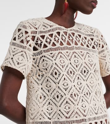 Abito corto Lacey in cotone macramé | La DoubleJ