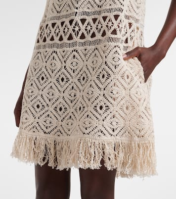 Abito corto Lacey in cotone macramé | La DoubleJ