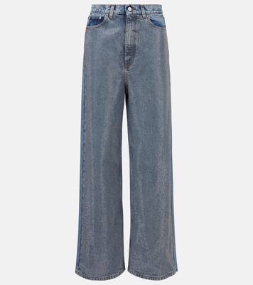 Jeans anchos con cristales | Stella McCartney