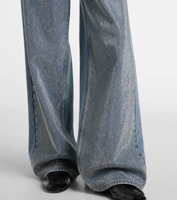 Jeans anchos con cristales | Stella McCartney