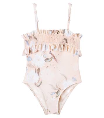 Cascadian floral shirred swimsuit | Zimmermann Kids