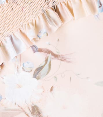 Cascadian floral shirred swimsuit | Zimmermann Kids