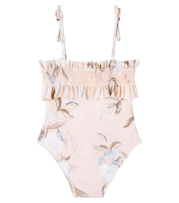 Cascadian floral shirred swimsuit | Zimmermann Kids