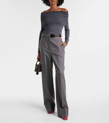 Gerade Hose aus Wollflanell | Stella McCartney