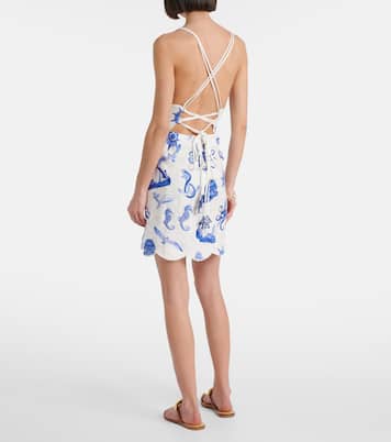 Bedrucktes Minikleid aus Leinen | Farm Rio