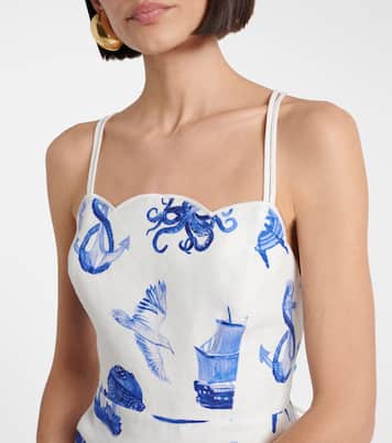 Bedrucktes Minikleid aus Leinen | Farm Rio