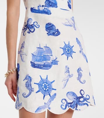 Bedrucktes Minikleid aus Leinen | Farm Rio