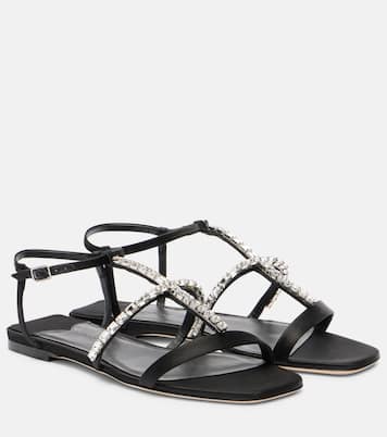 Sandalen Gwyn aus Satin mit Kristallen | Jimmy Choo