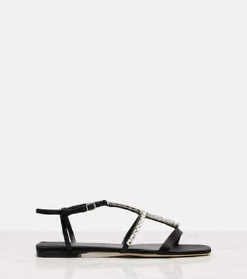 Sandalen Gwyn aus Satin mit Kristallen | Jimmy Choo