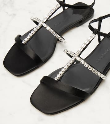 Sandalen Gwyn aus Satin mit Kristallen | Jimmy Choo