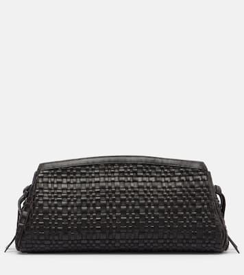 Maude woven leather clutch | Staud