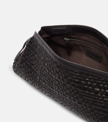 Maude woven leather clutch | Staud