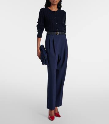 Cable-knit wool and cashmere cardigan | Jardin des Orangers