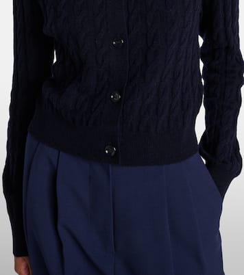 Cable-knit wool and cashmere cardigan | Jardin des Orangers