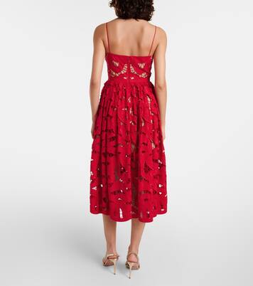 Midikleid Bow aus Spitze | Self-Portrait