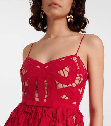 Midikleid Bow aus Spitze | Self-Portrait