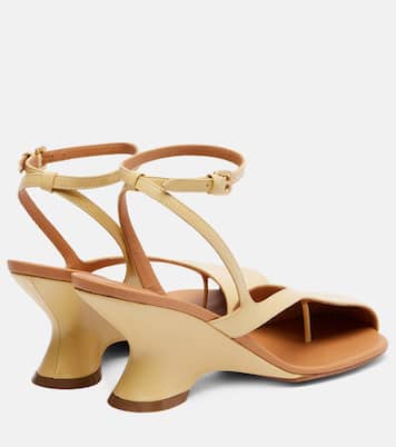 75 leather wedge sandals | Dries Van Noten