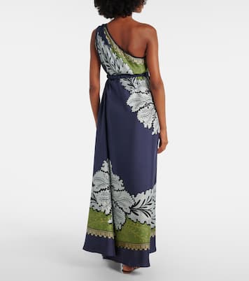 Roy floral one-shoulder silk maxi dress | La DoubleJ
