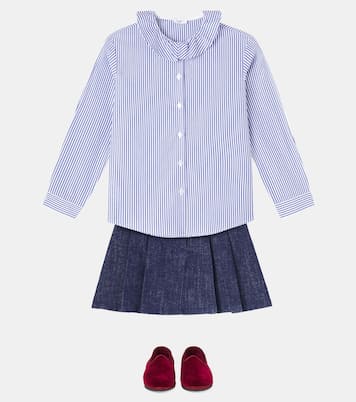 Falda de denim plisada | Il Gufo