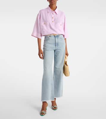 Oversize-Polohemd aus Leinen | Valentino