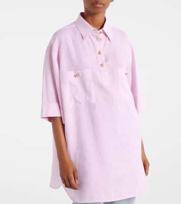 Oversize-Polohemd aus Leinen | Valentino