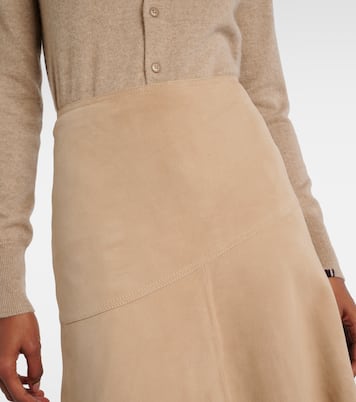 Midirock aus Veloursleder | Yves Salomon