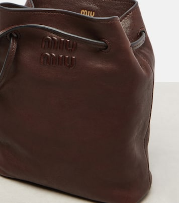 Mini leather crossbody bag | Miu Miu
